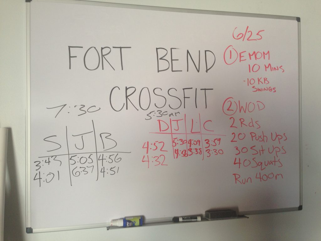Fort Bend CrossFit Whiteboard